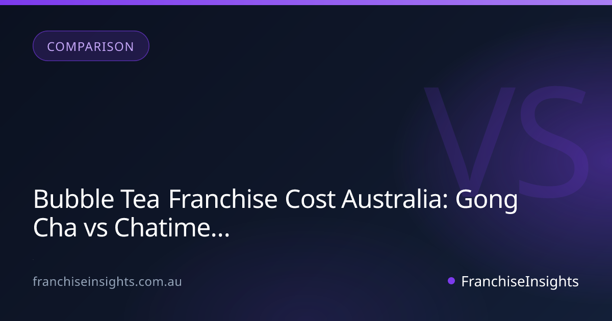 Bubble Tea Franchise Cost Australia: Gong Cha vs Chatime 2026
