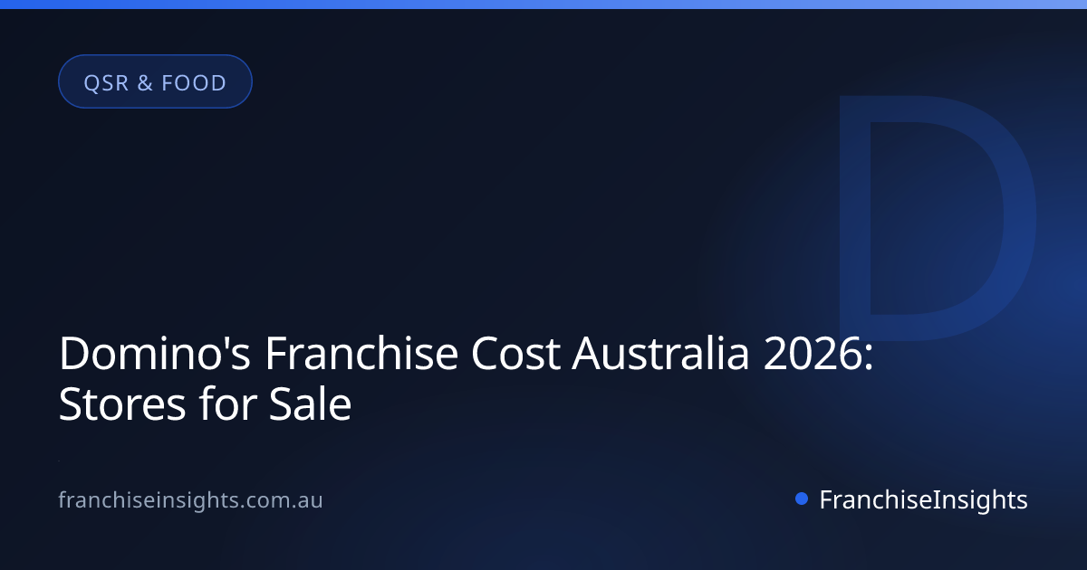 Domino's Franchise Cost Australia 2026: Stores for Sale