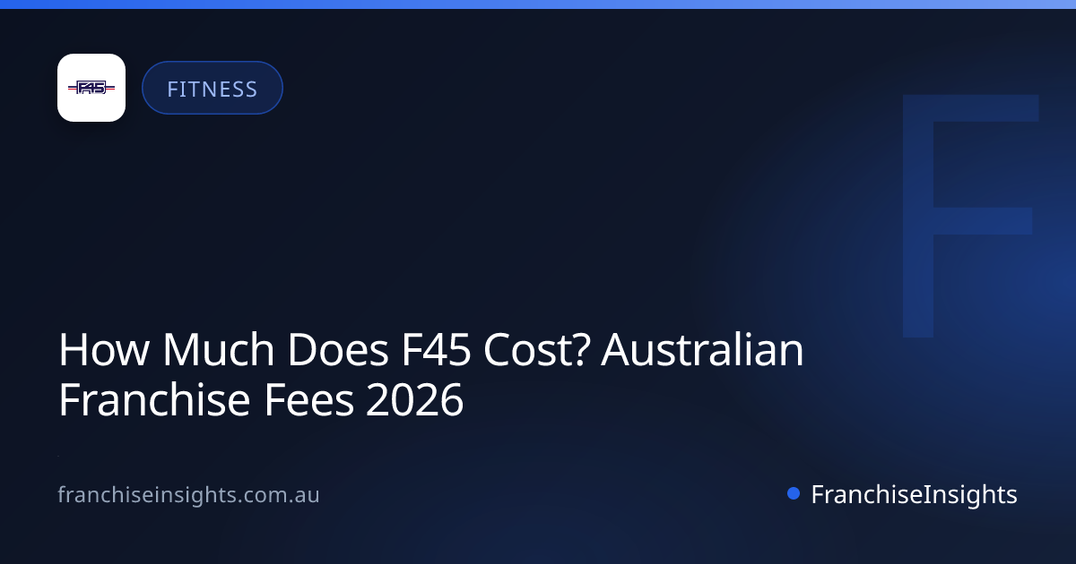 How Much Does F45 Cost? Australian Franchise Fees 2026