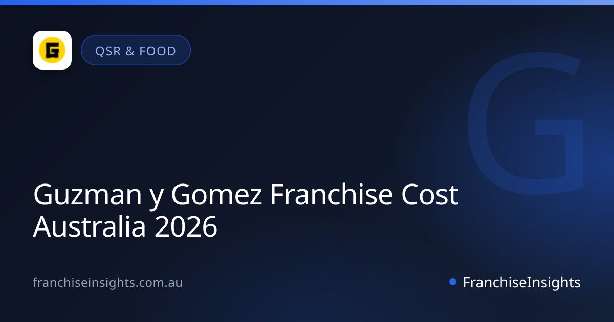 Guzman y Gomez Franchise Cost Australia 2026