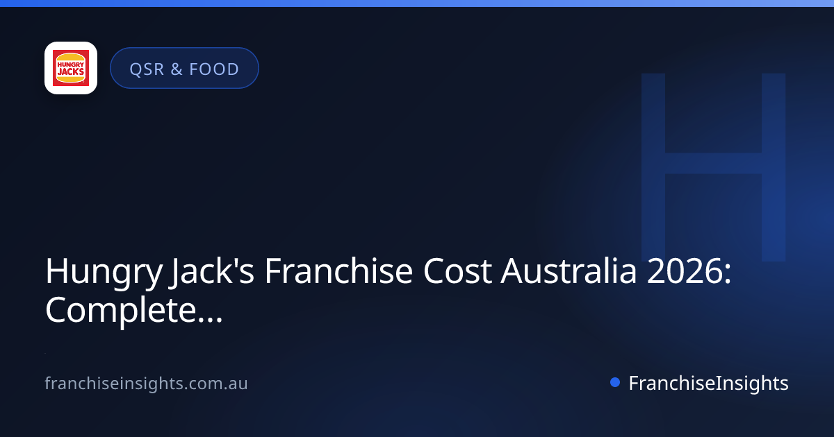 Hungry Jack's Franchise Cost Australia 2026: Complete Investment Guide