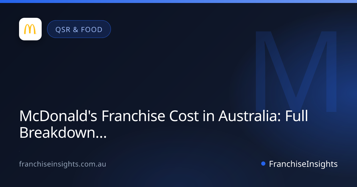 McDonald's Franchise Cost in Australia: Full Breakdown (2026)