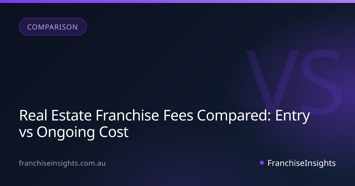 Real Estate Franchise Fees Compared: Entry vs Ongoing Cost