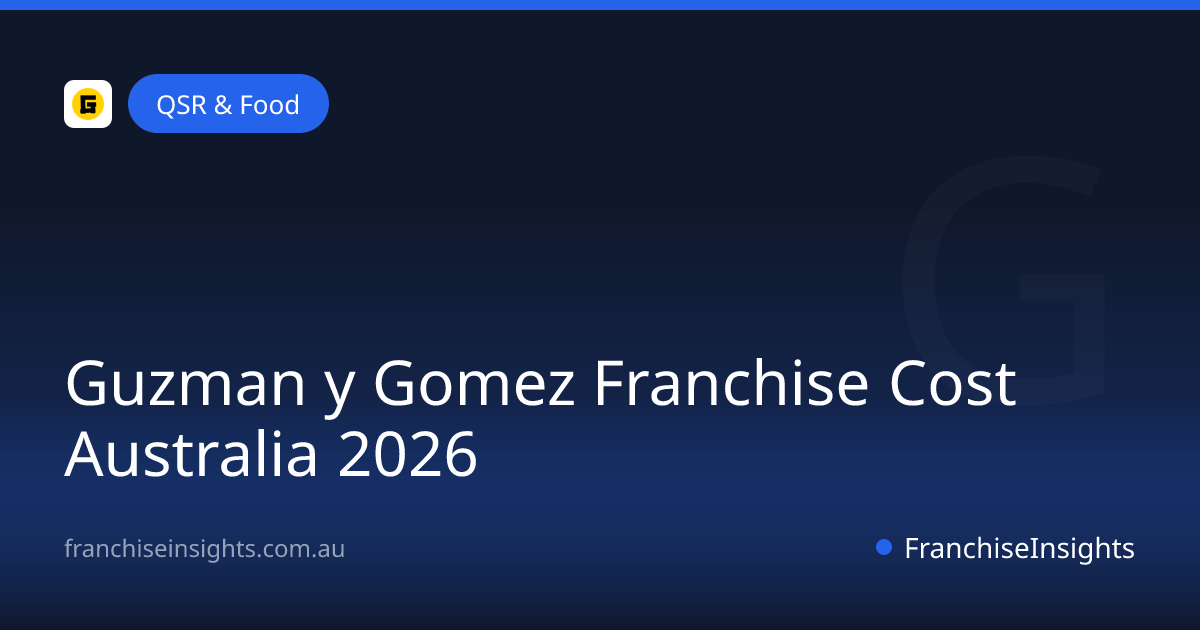 Guzman y Gomez Franchise Cost Australia 2026