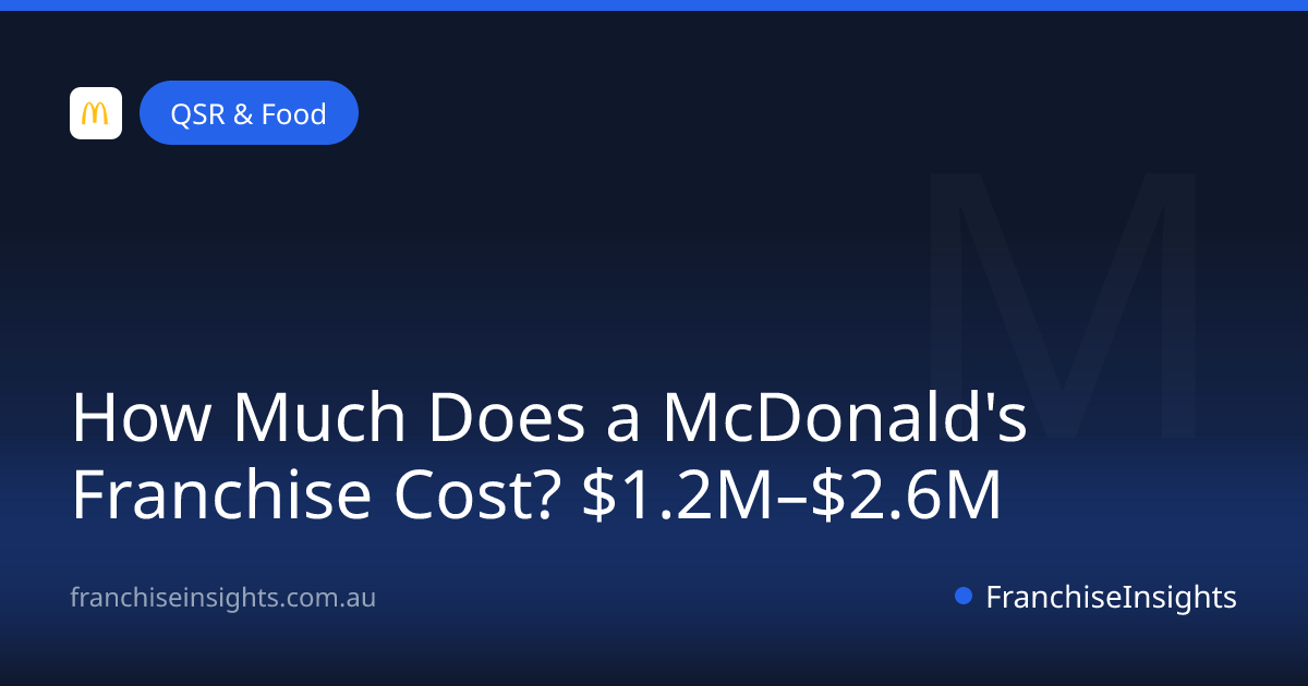 How Much Does a McDonald's Franchise Cost? $1.2M–$2.6M