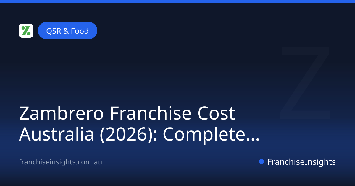 Zambrero Franchise Cost Australia (2026): Complete Investment Guide
